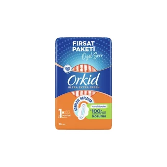 Orkid Ultra Ekstra Fresh Organik 36'lı Normal Günlük Ped