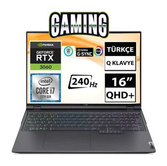 Lenovo Legion 5 Pro 82RF00J3TX03 Harici GeForce RTX 3060 Intel Core i7 12700H 32 GB Ram 512 GB SSD 16 inç Full HD FreeDos Oyuncu Laptop