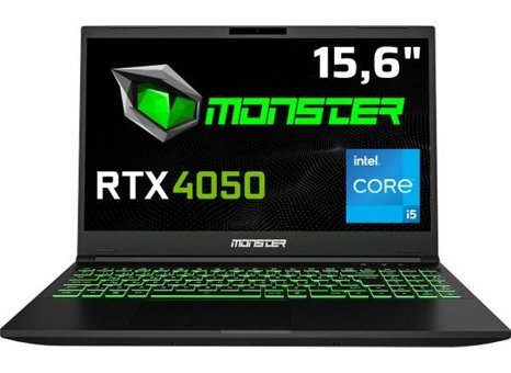 Monster Abra A5 V20.4.2 Harici GeForce RTX 4050 Intel Core i5 12450H 32 GB Ram 1 TB SSD 15.6 inç Full HD FreeDos Oyuncu Laptop