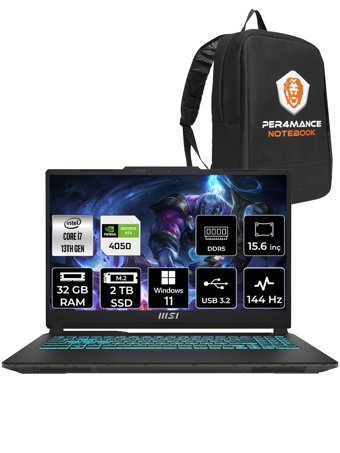 MSI Cyborg 15 A13VE-897XTR Harici GeForce RTX 4050 Intel Core i7 13620H 32 GB Ram 2 TB SSD 15.6 inç Full HD Windows 11 Pro Oyuncu Laptop + PER4 Çanta