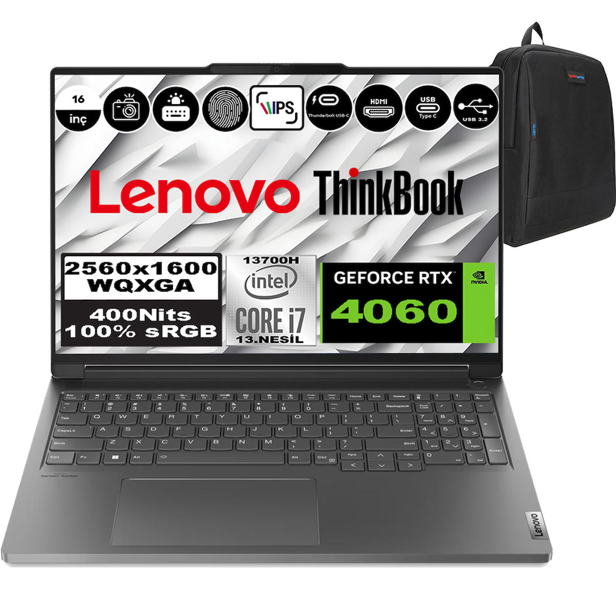 Lenovo Thinkpad E15 Gen 4 21E6006VTX711 Harici GeForce RTX 4060 Intel Core i7 13700H 32 GB Ram 2 TB SSD 16 inç Full HD Windows 11 Home Oyuncu Laptop + WeblegelsinÇanta
