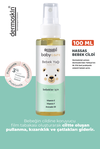 Dermoskin Babycare A Vitaminli E Vitaminli Avokadolu Bebek Masaj Yağı 100 ml