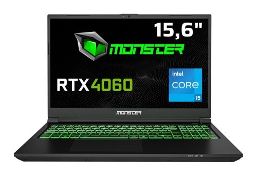 Monster TULPAR T5 V23.3 Harici GeForce RTX 4060 Intel Core i5 12450H 16 GB Ram 500 GB SSD 15.6 inç Full HD FreeDos Oyuncu Laptop