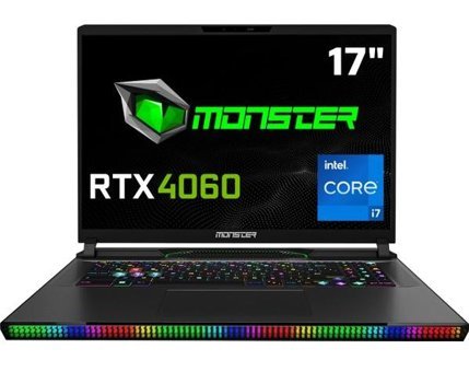 Monster Semruk 7 V9.1.1 Harici GeForce RTX 4060 Intel Core i7 13700HX 32 GB Ram 1 TB SSD 17 inç QHD Windows 11 Oyuncu Laptop