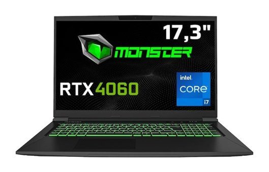 Monster TULPAR T7 V20.8.9 Harici GeForce RTX 4060 Intel Core i7 12700H 64 GB Ram 1 TB SSD 17.3 inç Full HD Windows 11 Home Oyuncu Laptop