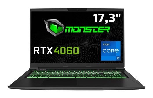 Monster TULPAR T7 V20.8.5 Harici GeForce RTX 4060 Intel Core i7 12700H 32 GB Ram 1 TB SSD 17.3 inç Full HD Windows 11 Oyuncu Laptop