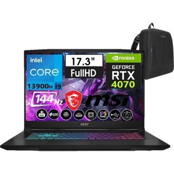 MSI Katana 17 B13VGK-1242XTRW39 Harici GeForce RTX 4070 Intel Core i9 13900H 96 GB DDR5 Ram 2 TB SSD 17.3 inç Full HD Windows 11 Home Oyuncu Laptop + WeblegelsinÇanta