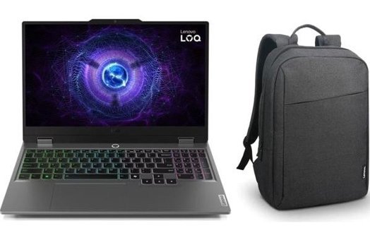 Lenovo LOQ 15IRX9 83DV00G5TRP9 Harici GeForce RTX 3050 Intel Core i7 13650HX 32 GB Ram 1 TB SSD 15.6 inç Full HD FreeDos Oyuncu Laptop + Lenovo B210 15.6inc Gri Çanta