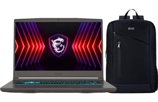 MSI Thin 15 B7UC-077XTR Harici GeForce RTX 3050 AMD Ryzen 5 7535HS 16 GB Ram 1 TB SSD 15.6 inç Full HD Windows 11 Pro Oyuncu Laptop + Boz Çanta