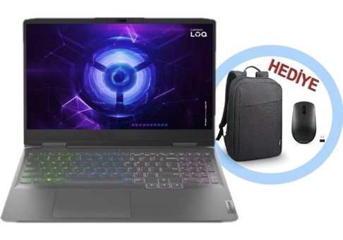 Lenovo LOQ 15IRH8 82XV00G9TXM1 Harici GeForce RTX 4060 Intel Core i7 13620H 32 GB Ram 512 GB SSD 15.6 inç Full HD Windows 11 Home Oyuncu Laptop + Notebook Çanta
