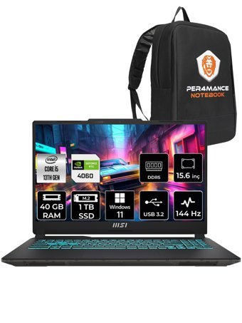 MSI Cyborg 15 A13VF-895XTR Harici GeForce RTX 4060 Intel Core i5 13420H 40 GB Ram 1 TB SSD 15.6 inç Full HD Windows 11 Home Oyuncu Laptop + PER4 Çanta