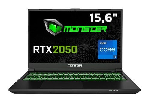 Monster Abra A5 V21.3.3 Harici GeForce RTX 2050 Intel Core i7 12700H 16 GB Ram 500 GB SSD 15.6 inç Full HD Windows 11 Home Oyuncu Laptop