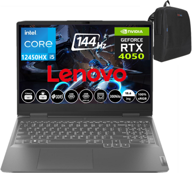 Lenovo LOQ 15IRX9 83GS007WTR05 Harici GeForce RTX 4050 Intel Core i5 12450HX 32 GB DDR5 Ram 512 GB SSD 15.6 inç Full HD FreeDos Oyuncu Laptop