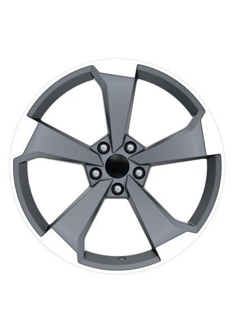 Emr Dy589-05 Mat Gun Metal Diamond 19 inç 5 Kol Alaşımlı Jant 4 Adet
