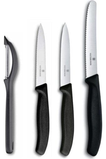 Victorinox Plastik Saplı Çelik Gövdeli 4 Parça Mutfak Bıçak Seti