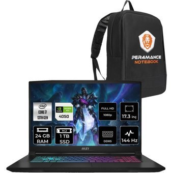 MSI Katana 17 B13VEK1036XTRP313 Harici GeForce RTX 4050 Intel Core i7 13620H 24 GB Ram 1 TB SSD 17.3 inç Full HD FreeDos Oyuncu Laptop + PER4 Çanta