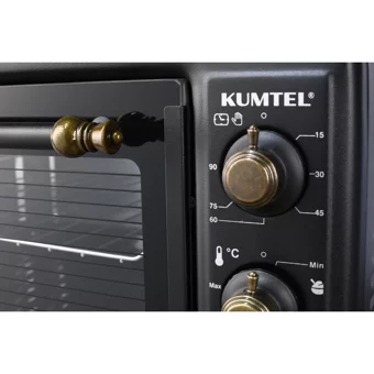 Kumtel LX-3525 40 lt Izgaralı Rustik Fanlı Mini Fırın Siyah