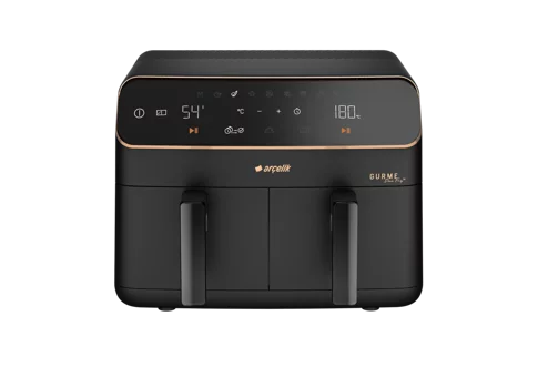 Arçelik DuoFry FR 9284 Airfryer 8.5 lt İki Hazneli Led Ekranlı Yağsız Sıcak Hava Fritözü Siyah