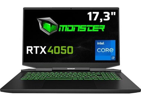 Monster Abra A7 V14.6.5 Harici GeForce RTX 4050 Intel Core i7 13700H 32 GB Ram 1 TB SSD 17.3 inç Full HD Windows 11 Oyuncu Laptop