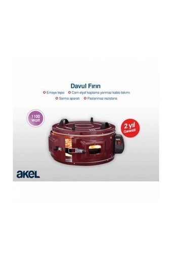 Akel AF330 40 lt Klasik Davul Fırın Bordo