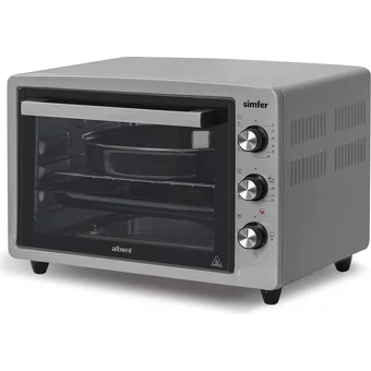 Simfer 3426 34 lt Izgaralı Klasik Fanlı Midi Fırın Gri
