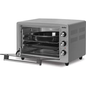 Simfer 3426 34 lt Izgaralı Klasik Fanlı Midi Fırın Gri