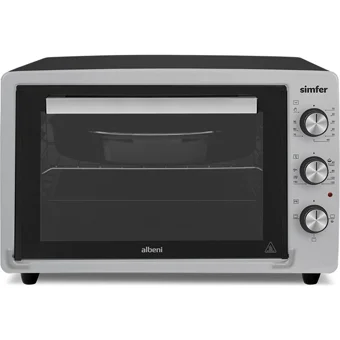 Simfer 3426 34 lt Izgaralı Klasik Fanlı Midi Fırın Gri