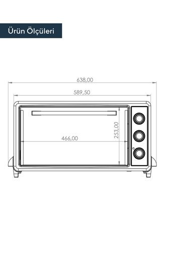 Kumtel LX-3525 40 lt Izgaralı Rustik Fanlı Mini Fırın Bej