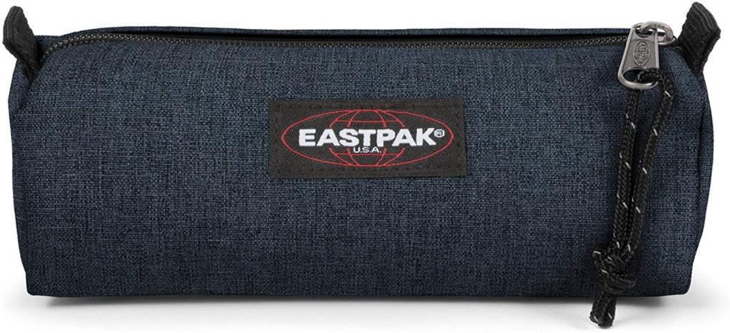 Eastpak Benchmark Single Triple Denim Lacivert Düz Bez Tek Gözlü Üçgen Cüzdan Kalemlik