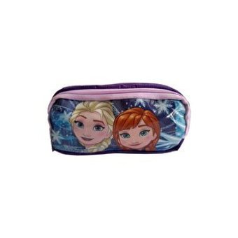 Hakan Çanta Frozen Elsa Çok Renkli Baskılı Bez Bölmeli Çift Gözlü Dikdörtgen Cüzdan Kalemlik