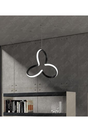 Poplinhome Ma25 Tekli Gri Makrome Modern Çelik Bebek-Çocuk Odası Avize