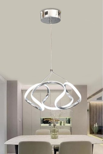 Ladco Aydınlatma A-5132-100 Tekli Siyah Ledli Modern Alüminyum Salon-Oturma Odası Avize