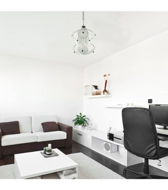 Mhk Collection Tekli Çok Renkli Sarkıt Modern Krom Salon-Oturma Odası Avize