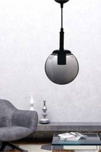 Correx 3'lü Gri Sarkıt Modern Cam Salon-Oturma Odası Avize