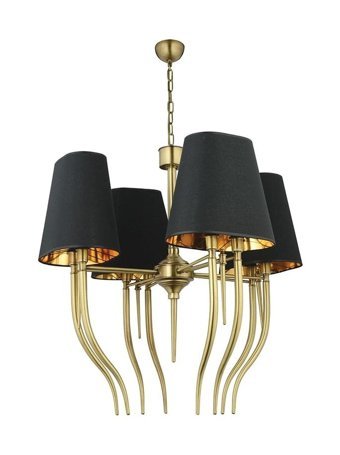 Kuzey Aydınlatma Derin 3'lü Siyah Kristal Taşlı Modern Metal Salon-Oturma Odası Avize