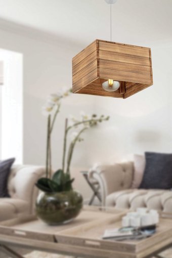 Bby Home & Desıgn Belda Tekli Çok Renkli Sarkıt Modern Kumaş Salon-Oturma Odası Avize