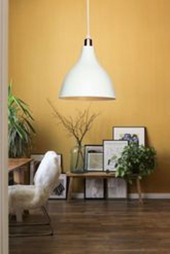 Abralight Lotus Kc782 Tekli Beyaz Sarkıt Modern Kumaş Salon-Oturma Odası Avize