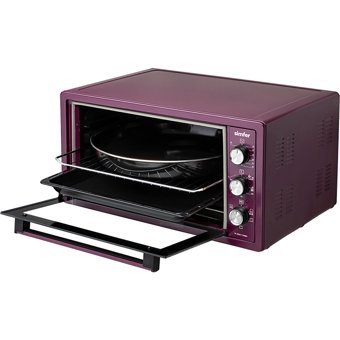 Simfer M4504 45 lt Izgaralı Klasik Fanlı Midi Fırın Mürdüm