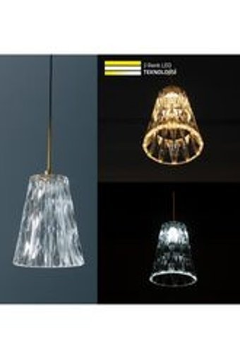 Global Ksl1903 Tekli Bej Metal Modern Lazer Kesim Salon-Oturma Odası Avize