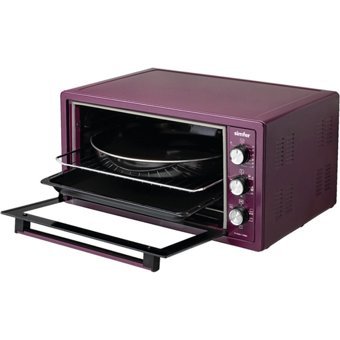 Simfer 4504 45 lt Izgaralı Klasik Fanlı Midi Fırın Mürdüm