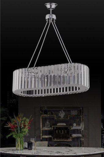 Home 3'lü Siyah Ledli Modern Alüminyum Salon-Oturma Odası Avize