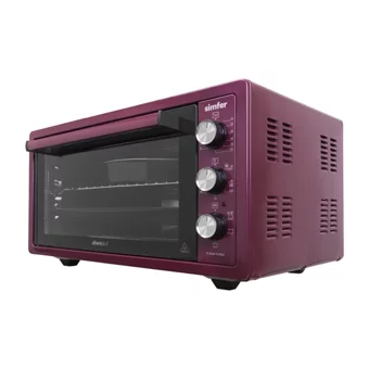 Simfer 4504 45 lt Izgaralı Klasik Fanlı Midi Fırın Mürdüm