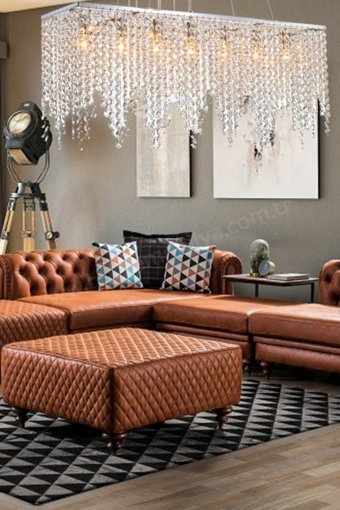 Apliqa 6'lı Beyaz Küre Eskitme Metal Salon-Oturma Odası Avize