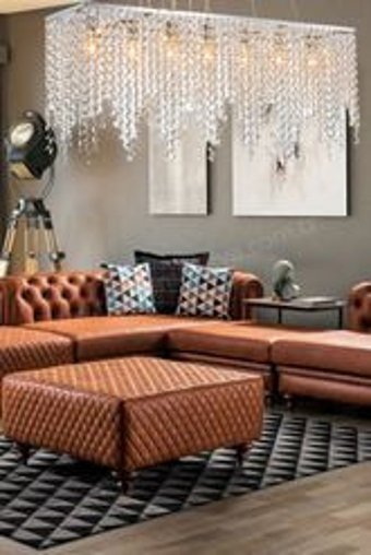 Apliqa 6'lı Beyaz Küre Eskitme Metal Salon-Oturma Odası Avize