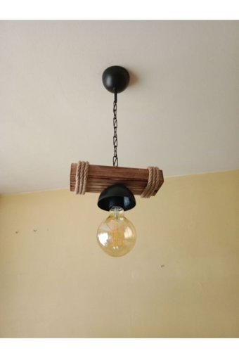 Osc Home Aydınlatma Tasarım Tekli Siyah Metal Modern Alüminyum Salon-Oturma Odası Avize