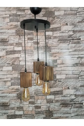 Woodhub Tekli Gri Sarkıt Modern Plastik Antre-Hol Avize