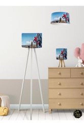 Seran Design Trade Tekli Ekru Makrome Bohem Kumaş Salon-Oturma Odası Avize