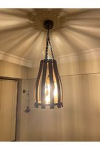 Burenze 3'lü Siyah Ledli Modern Metal Salon-Oturma Odası Avize