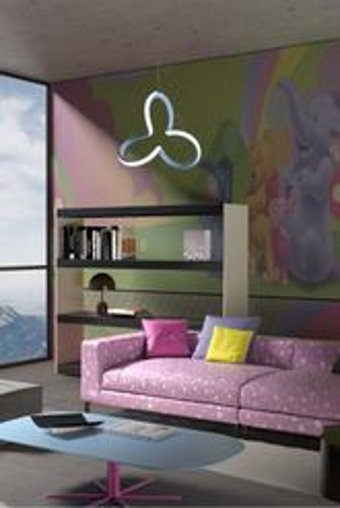 Ravello Tekli Siyah Ledli Modern Alüminyum Salon-Oturma Odası Avize