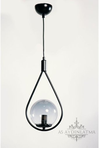 Talia Home Tlav-298 Tekli Gri Resimli Modern Kumaş Bebek-Çocuk Odası Avize